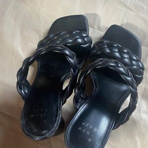 Black Braided Women's Sandals